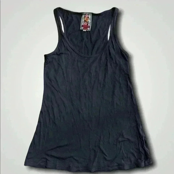 Johnny Was Tops - JOHNNY WAS Soft Stretch Scoop Neck Tunic Tank Top Size XS Black